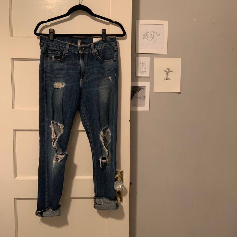 Rag and bone ripped jeans
